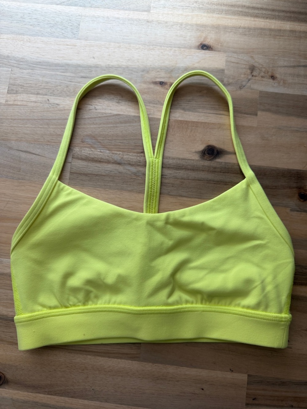 lululemon athletica Neon Yellow Strappy Sports Bra